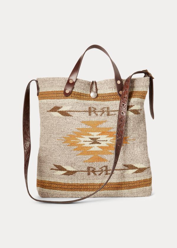 Bolsos De Mano Ralph Lauren Hombre Beige / Multicolor - Handwoven Southwestern - QBEJV1853